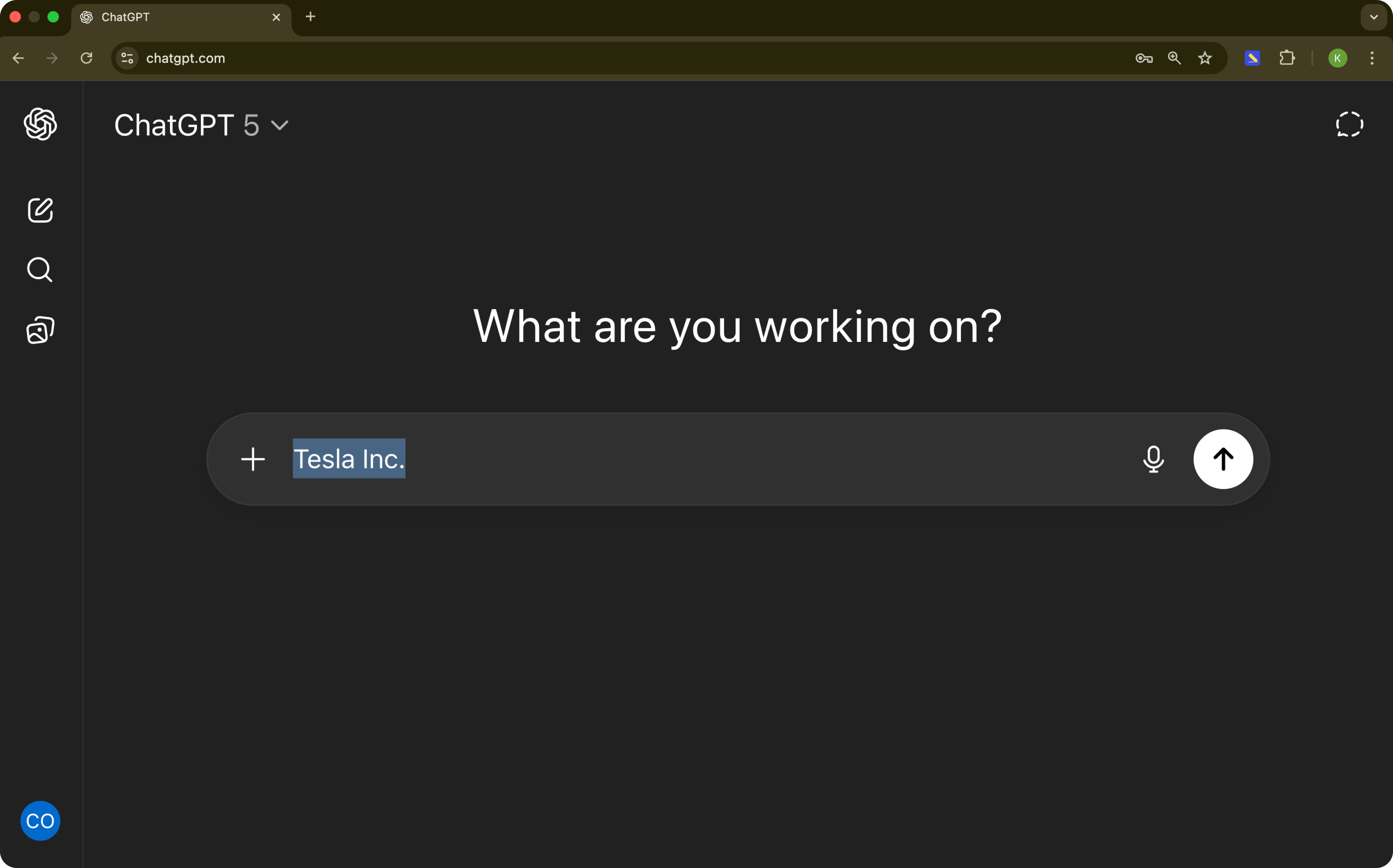 Screenshot: select text